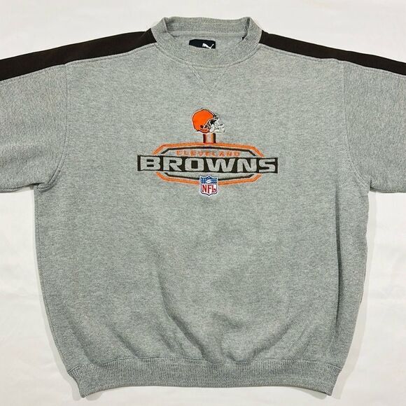 Vintage PUMA Cleveland Browns Embroidered Crewneck Sweater - Picture 3 of 10